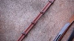 Dy'on Rênes caoutchouc avec arrêtoirs en cuir 1/2"